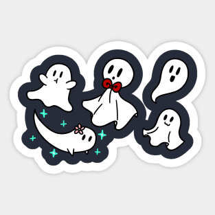 Five Cute Ghosts Sticker